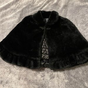 Black fur shawl/cape